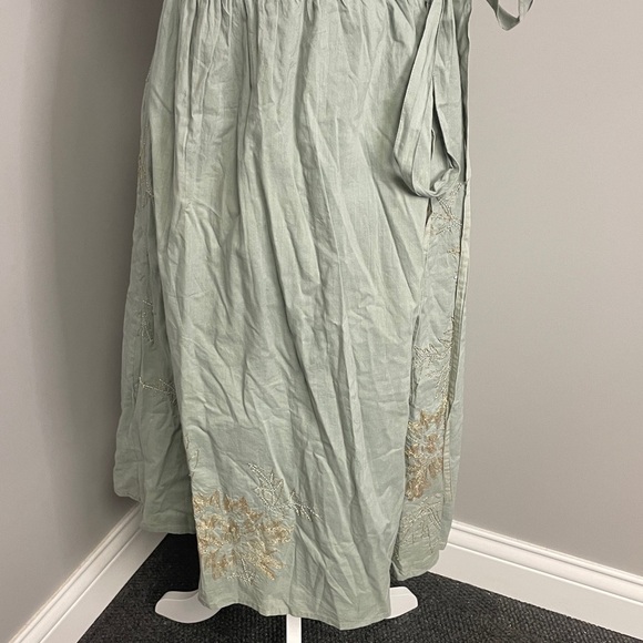 Antik Batik Womens Sundress Embroidered embellished NWT Green Blue Large - Picture 3 of 8